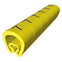 Unex 1812-A PVC Plastificado Señalizadores Precortados para 4mm to 8mm Cableados- Amarillo Color- A Carta- Paquete de…